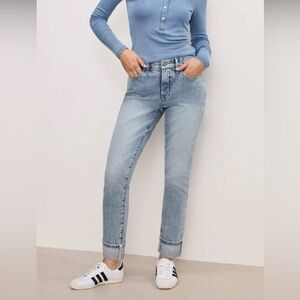 NWT - Good American The Weekender Petite High Rise Relaxed - Size 8 Petite